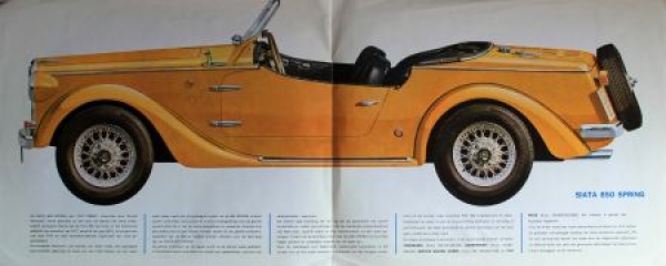 Siata 850 Spring Modelprogram 1969 Carbrochure (8371)